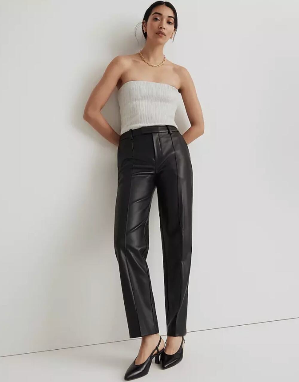 Madewell x Aimee Song Faux leather Pants